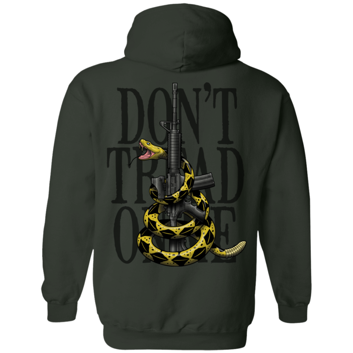We the People Don't Tread on Me Gadsden Flag Double Sided Pullover Hoodie