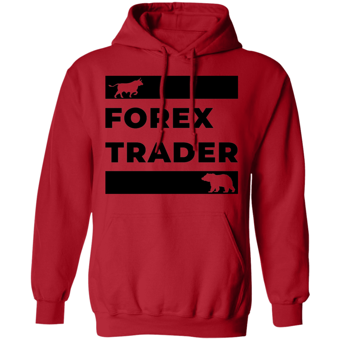 Forex Trader Bull Bear Technical Analysis Pullover Hoodie