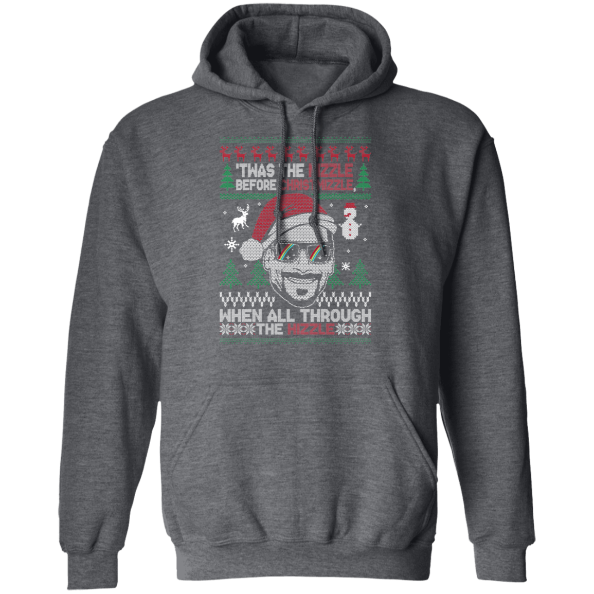 Nizzle Before Christmizzle Funny Ugly Christmas Party Pullover Hoodie