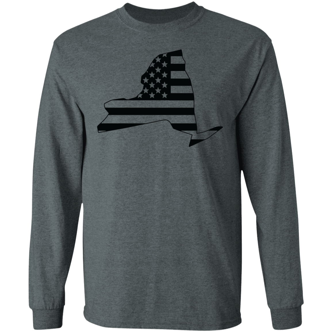 New York American Flag State Long Sleeve T-Shirt