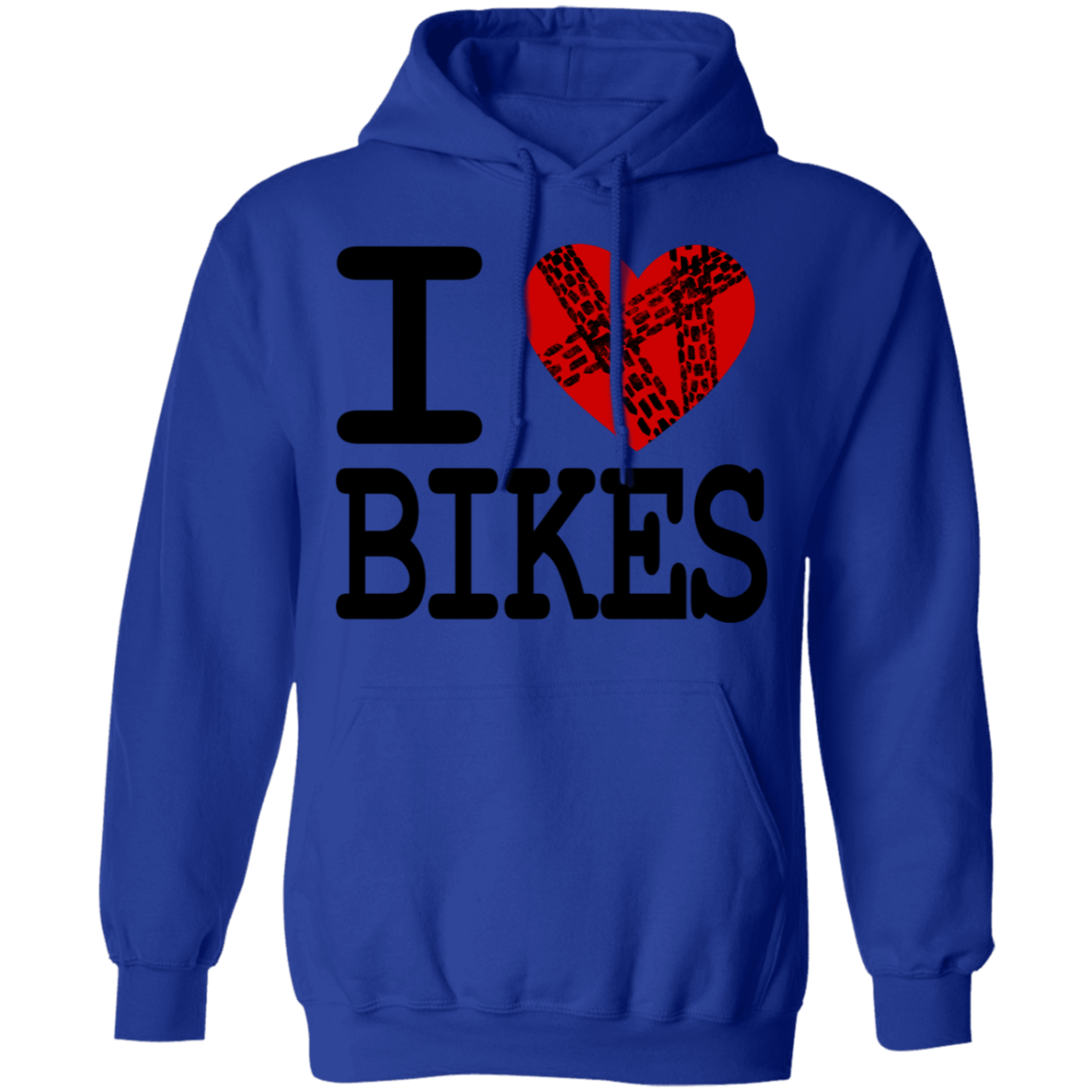 I Love Bikes Biking Pullover Hoodie