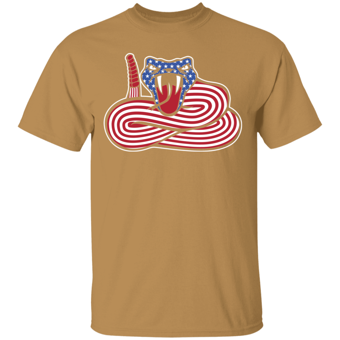 Rattlesnake American Flag USA T-Shirt