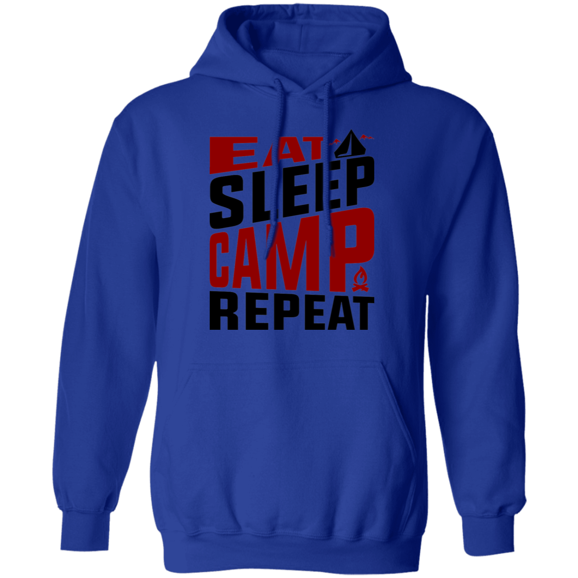Eat Sleep Camp Repeat Camping Pullover Hoodie