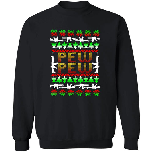 Pew Pew Gun Christmas Crewneck Sweatshirt
