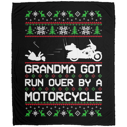 Wheel Spin Addict Christmas Motorcycle Cruiser HD Fleece Blanket - 50x60