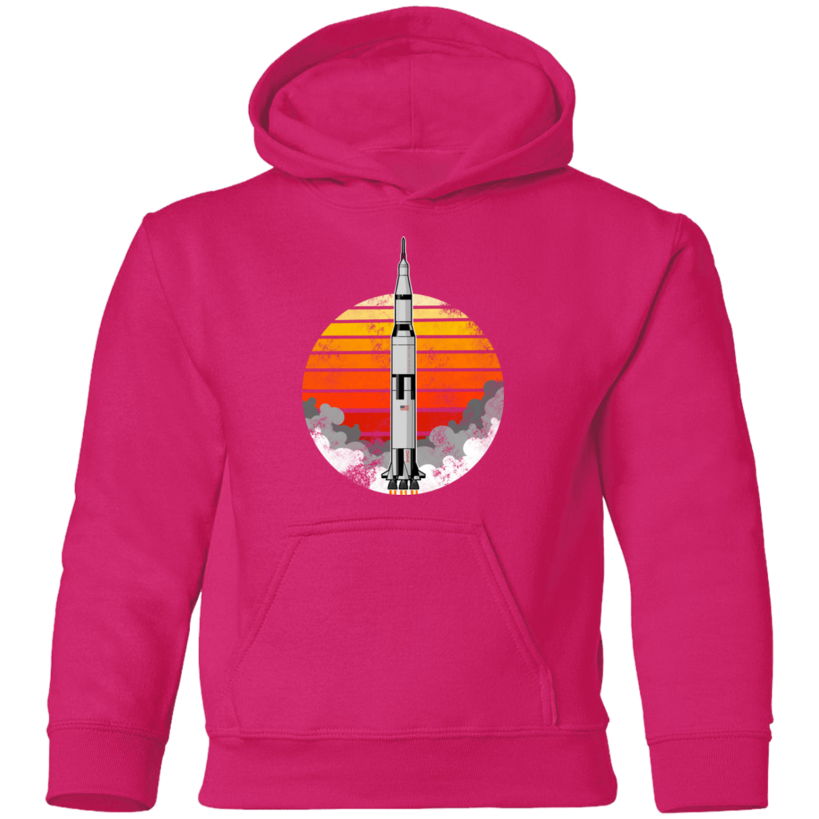 Youth Space USA Sun Rocket Ship Launch Pullover Hoodie