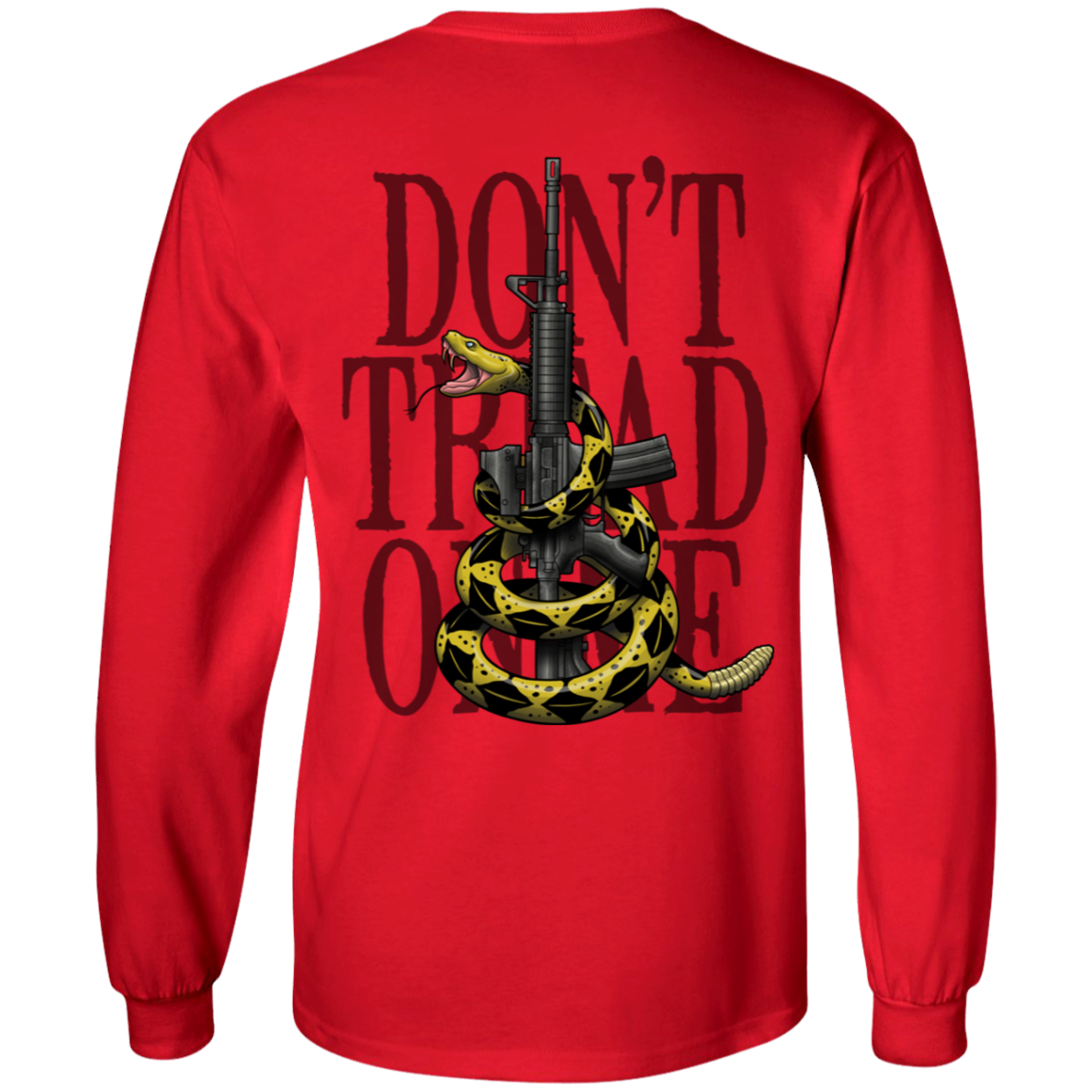 We the People Don't Tread on Me Gadsden Flag Double Sided Long Sleeve T-Shirt