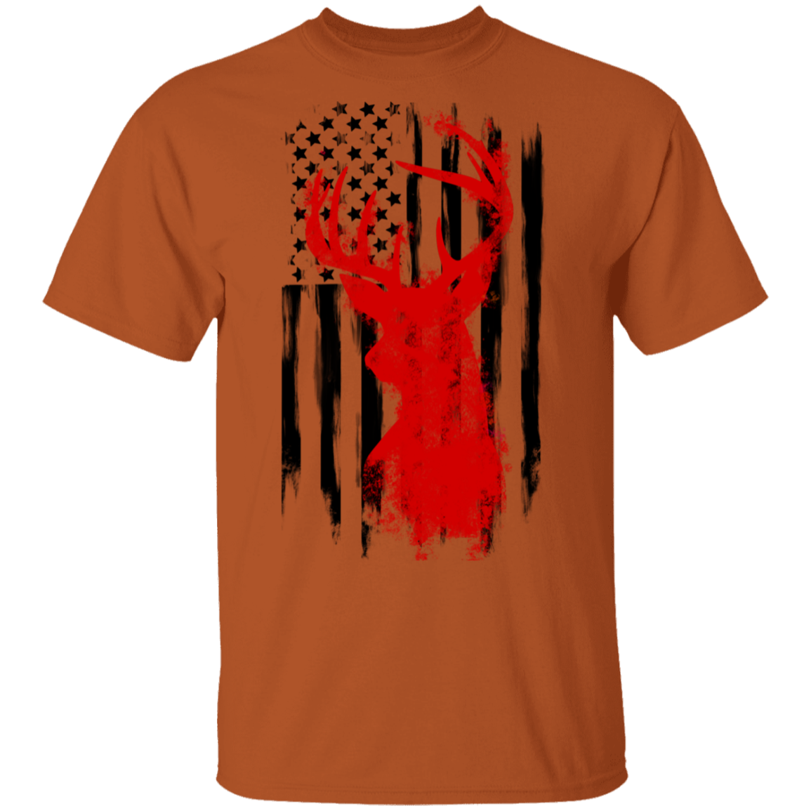 American Flag Hunting Deer T-Shirt