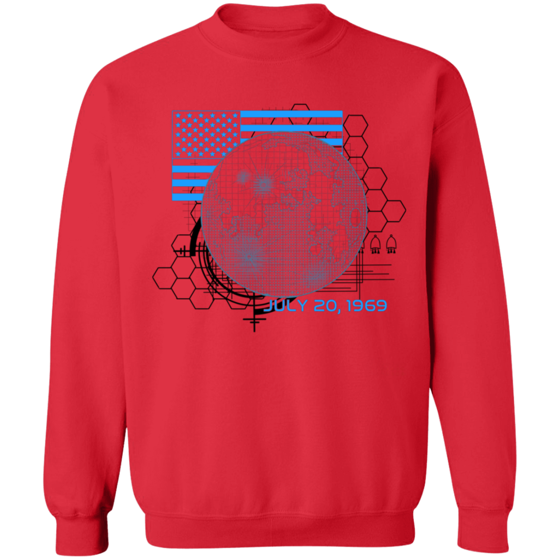 American 1969 Moon Landing Armstrong Crewneck Sweatshirt