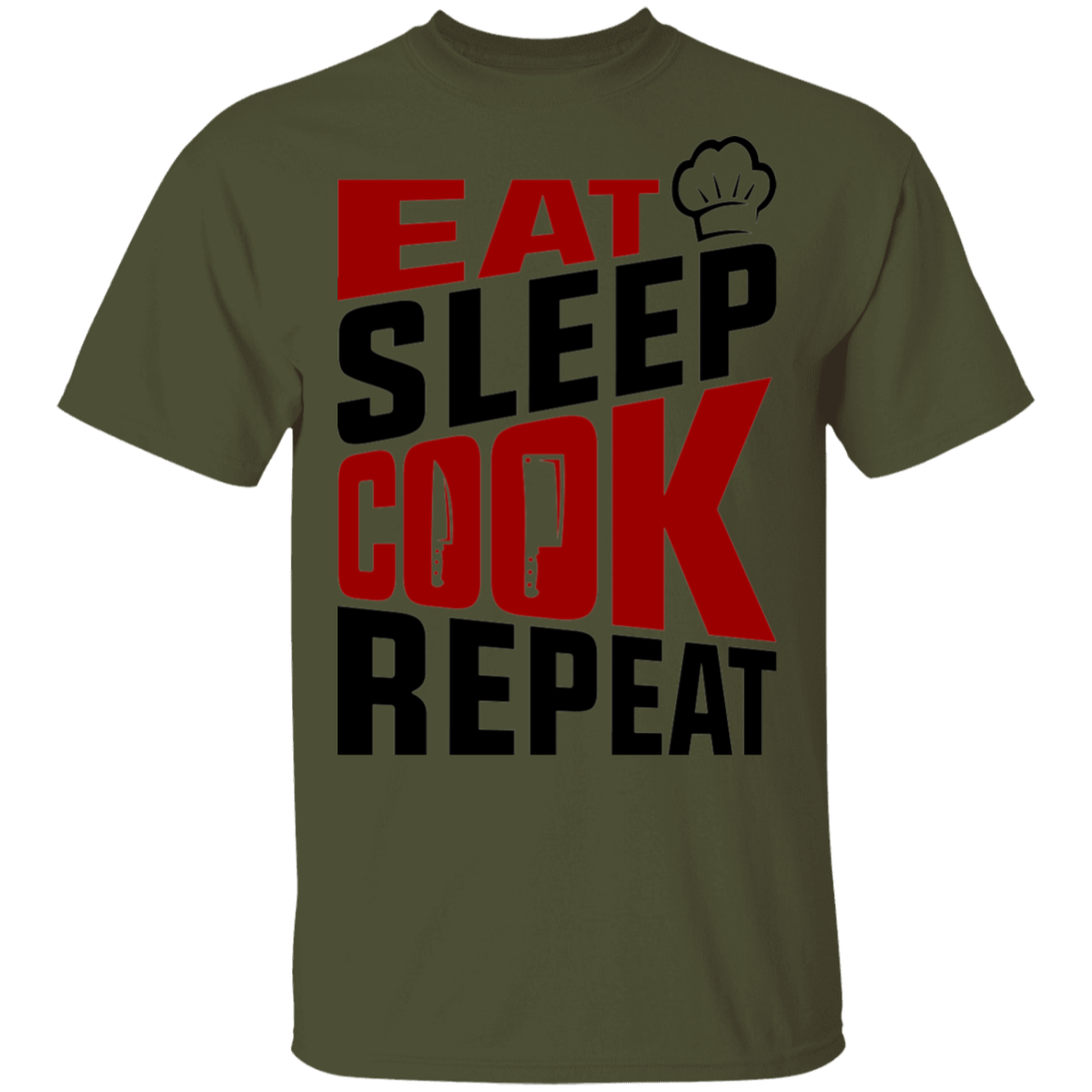 Eat Sleep Cook Repeat Chef T-Shirt