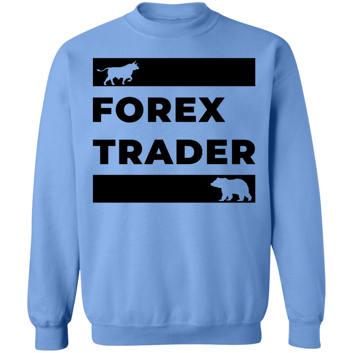 Forex Trader Bull Bear Technical Analysis Crewneck Sweatshirt