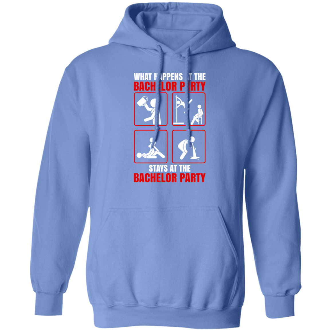 What Happens At The Bachelor Party Stays Funny Hoodie
