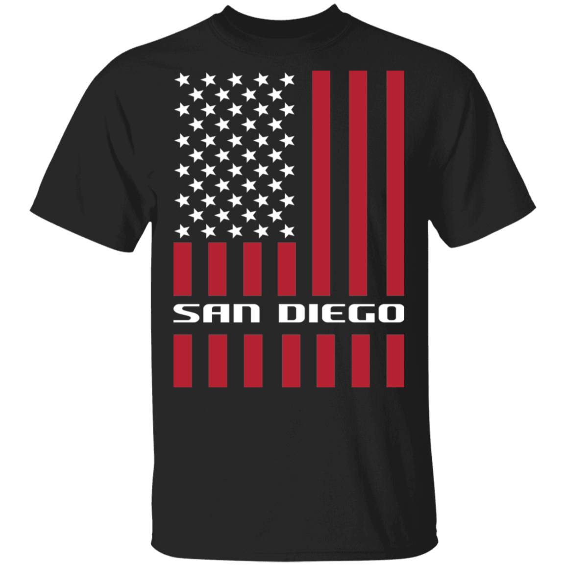 San Diego American Flag USA T-Shirt
