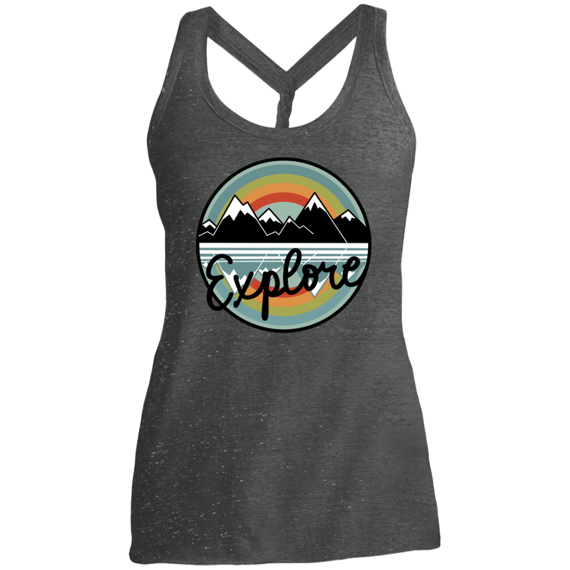 Explore Mountain Camping Nature Women's Cosmic Twist Back Tank