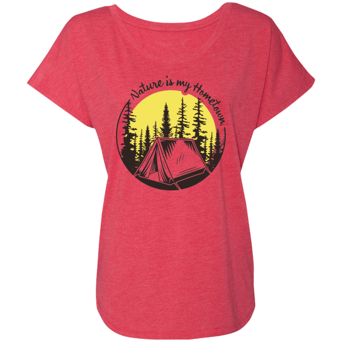 Nature is my Hometown Camping Hiking Women's Dolman Sleeve