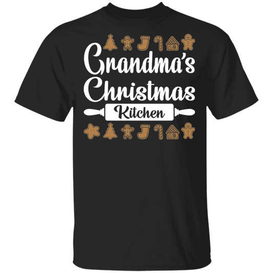 Grandma's Christmas Kitchen Gingerbread Cookies Ugly Christmas T-Shirt