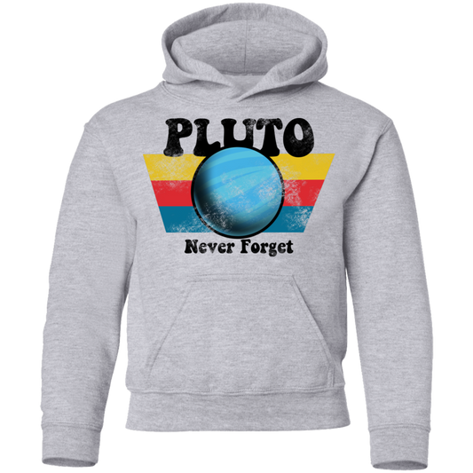 Youth Space Planet Pluto Vintage 80s Pullover Hoodie