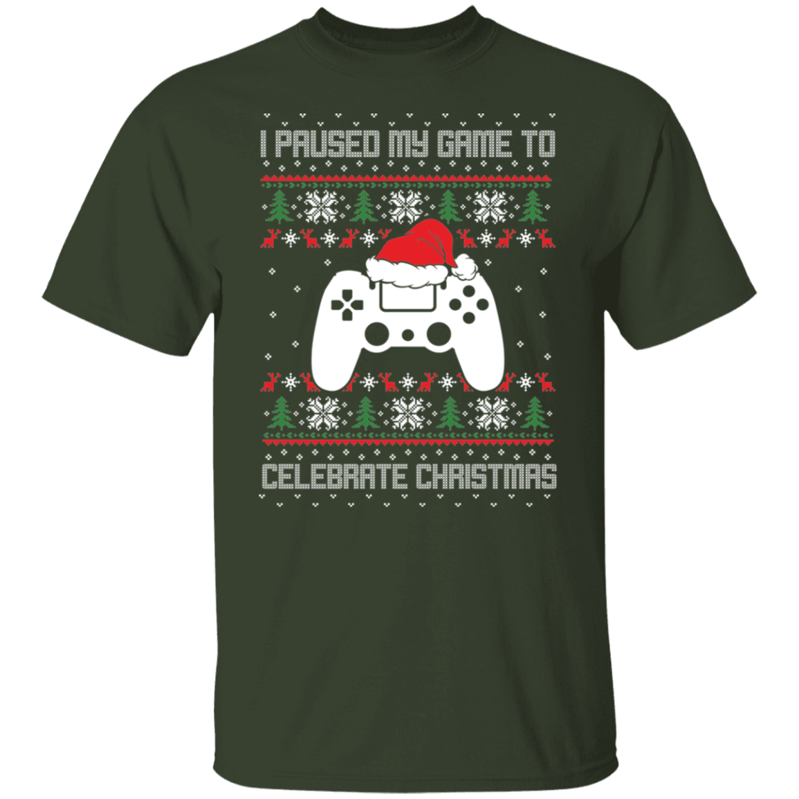 I Paused My Game To Celebrate Ugly Christmas Party T-Shirt