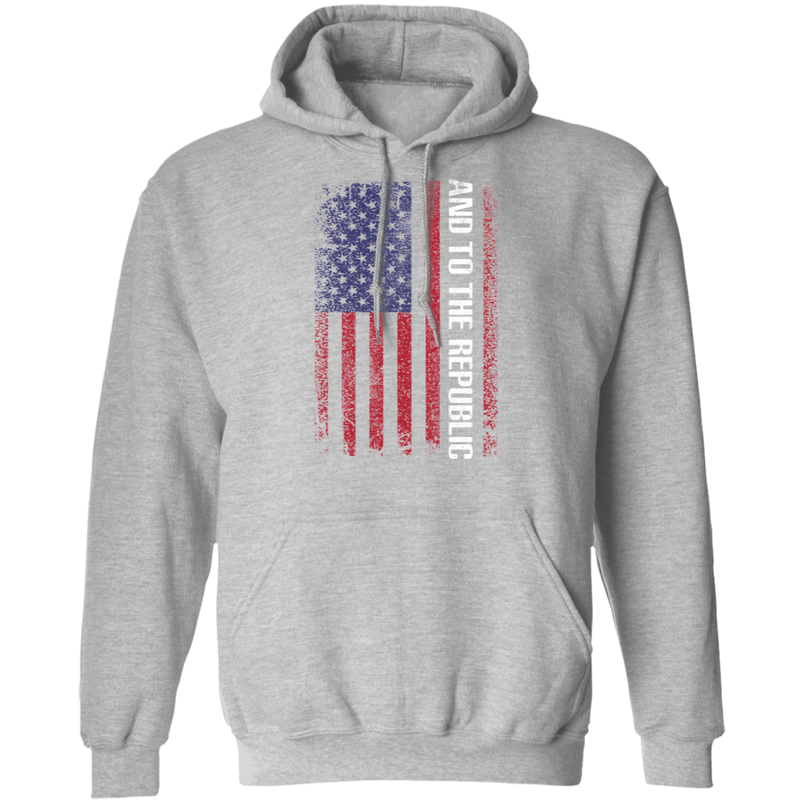 And To The Republic American Flag Pullover Hoodie
