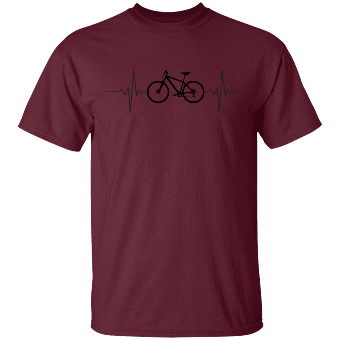 Mountain Biking Biker Heartbeat Youth T-Shirt