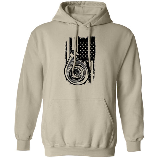 Turbo Boosted American Flag Pullover Hoodie