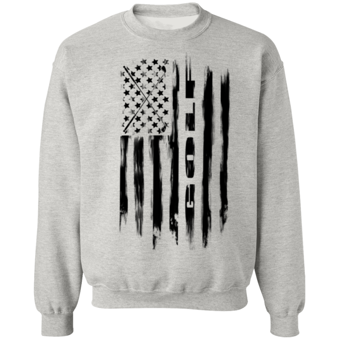 Golf Golfing American Flag Crewneck Sweatshirt