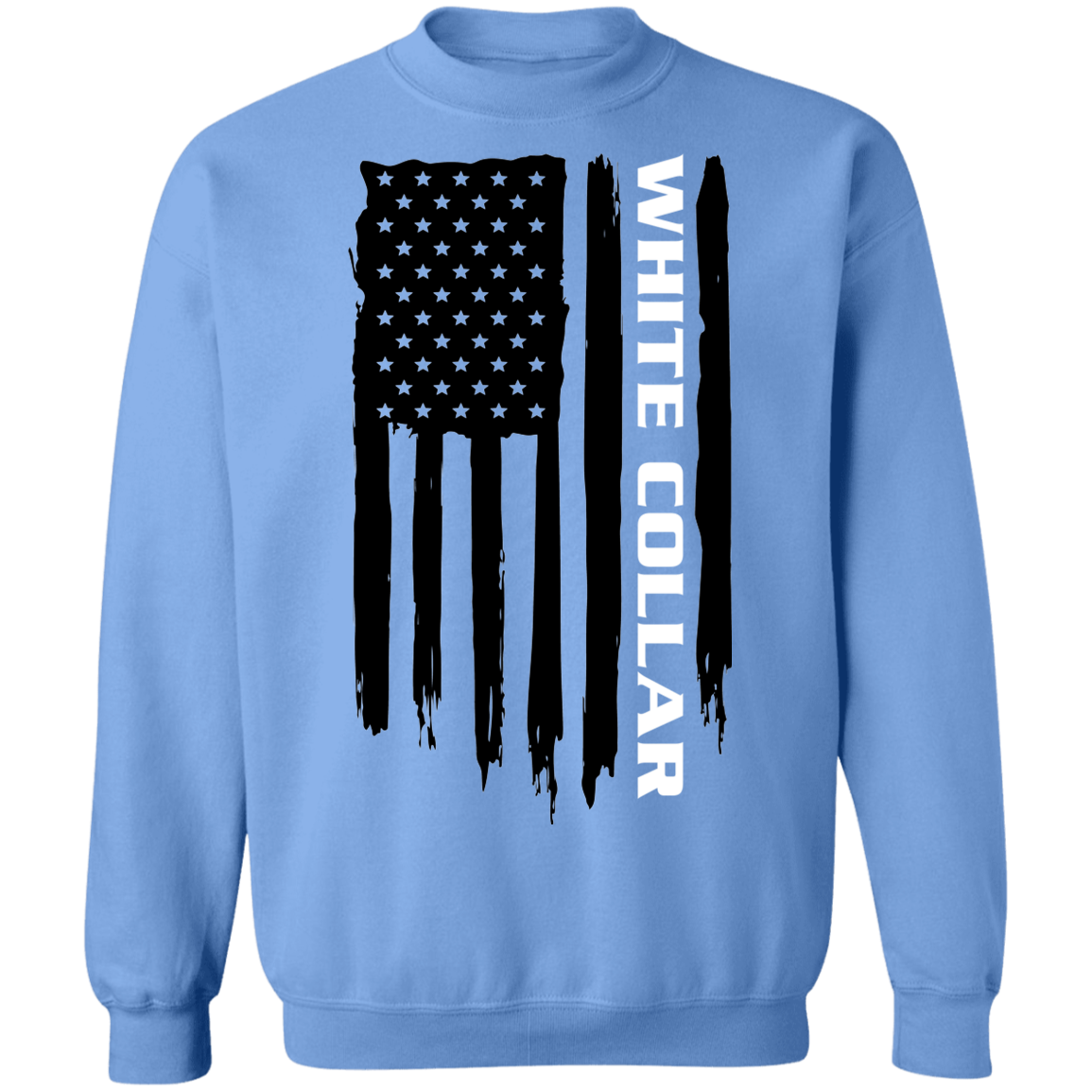 White Collar Worker American Flag Crewneck Sweatshirt