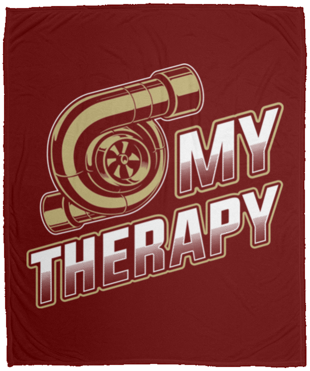 Turbo Is My Therapy Boosted Racing Fleece Blanket - 50x60
