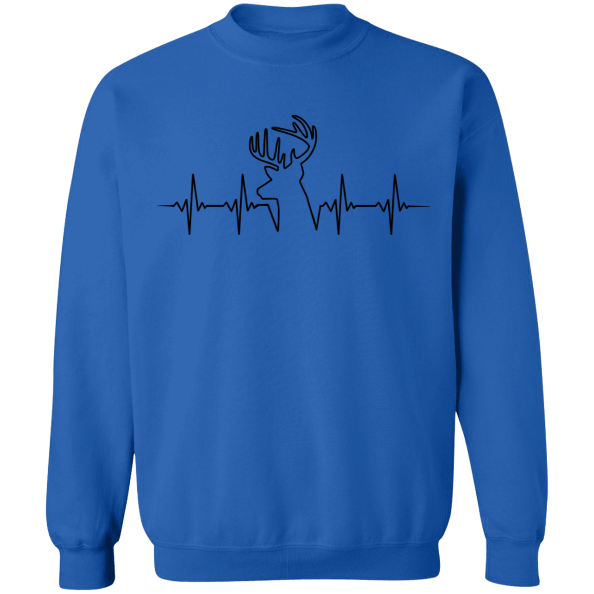 Hunter Hunting Heartbeat Deer Crewneck Sweatshirt