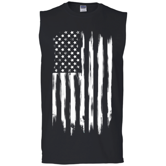 American Flag Black Sleeveless T-Shirt