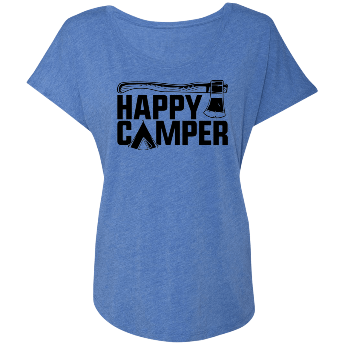 Happy Camper Camping Hiking Women's Dolman Sleeve