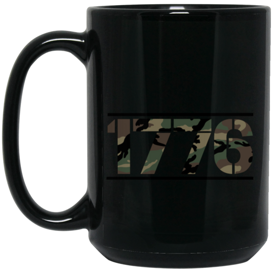 1776 Revolution Camo 15 oz. Black Coffee Mug