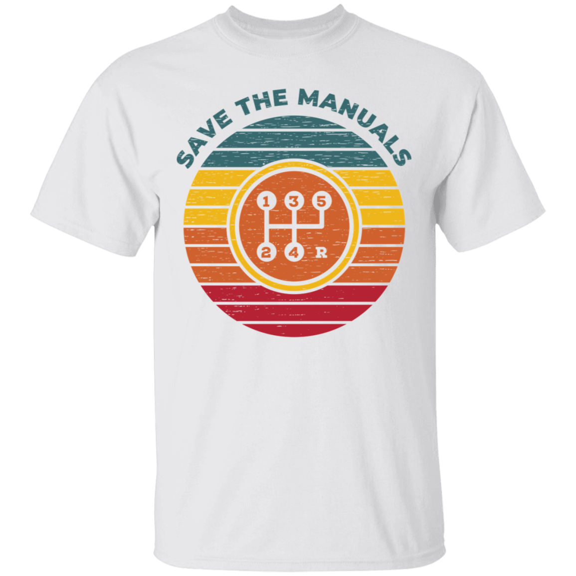 Save the Manuals Stick Shift 5 Speed T-Shirt