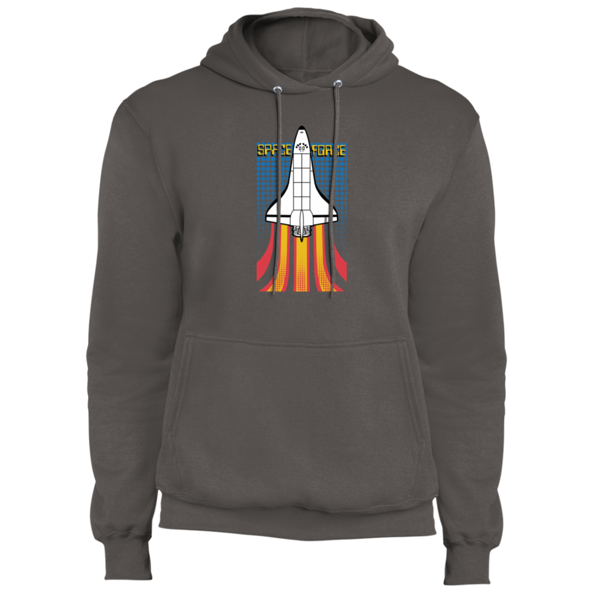 Men's Space Force Retro 80s Fleece Pullover Hoodie