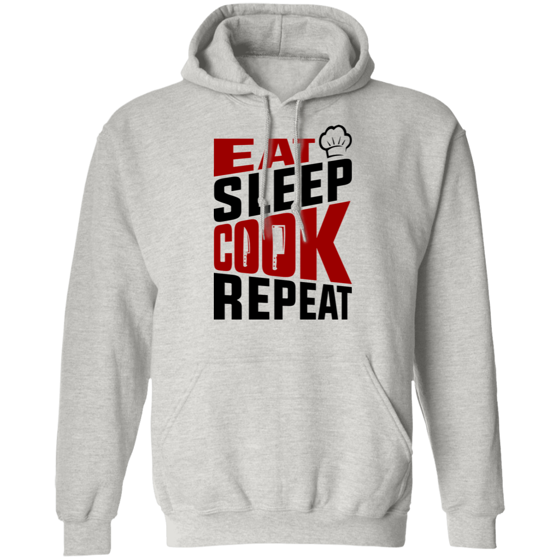 Eat Sleep Cook Repeat Chef Pullover Hoodie
