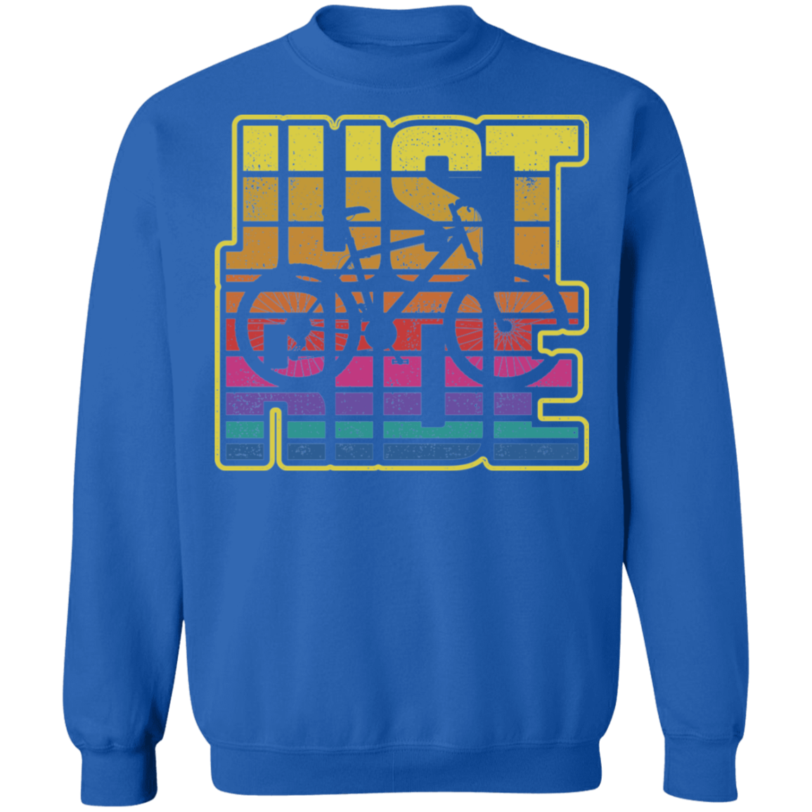 Just Ride Biking Mountain Bike Crewneck Sweatshirt