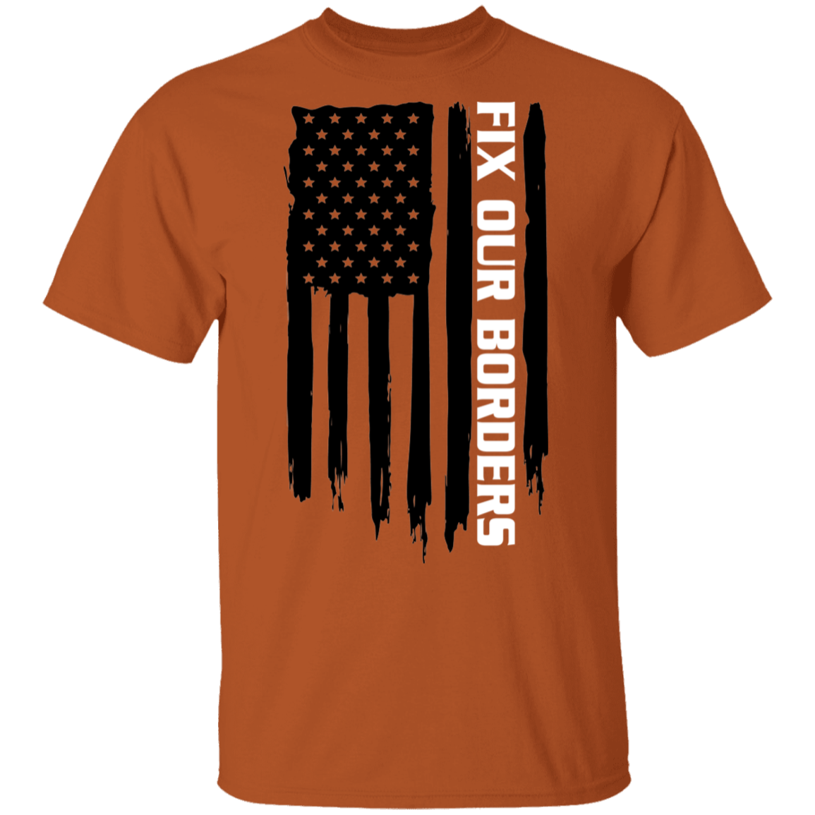 Fix Our Borders USA American Flag T-Shirt