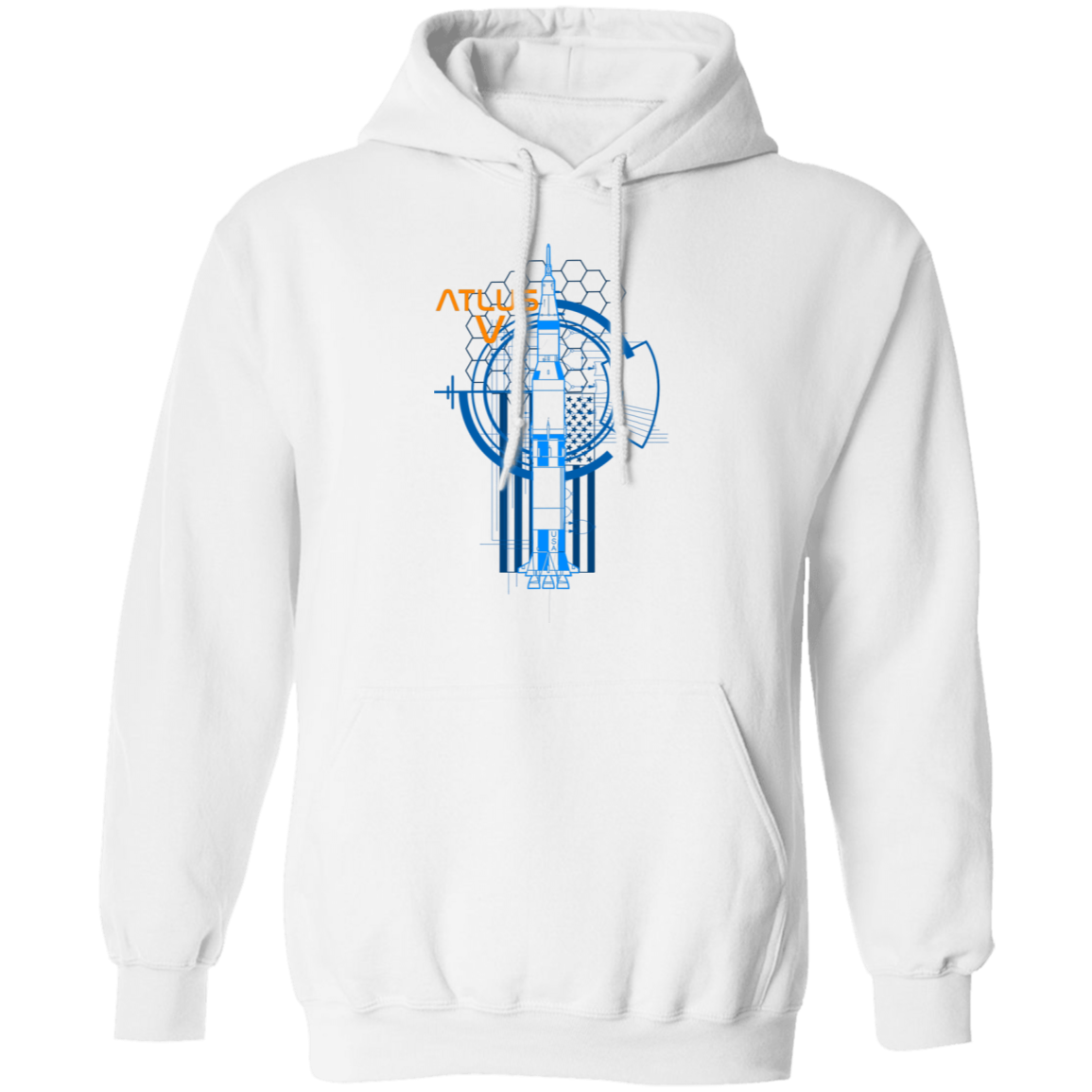 Atlas V Space Rocket Pullover Hoodie