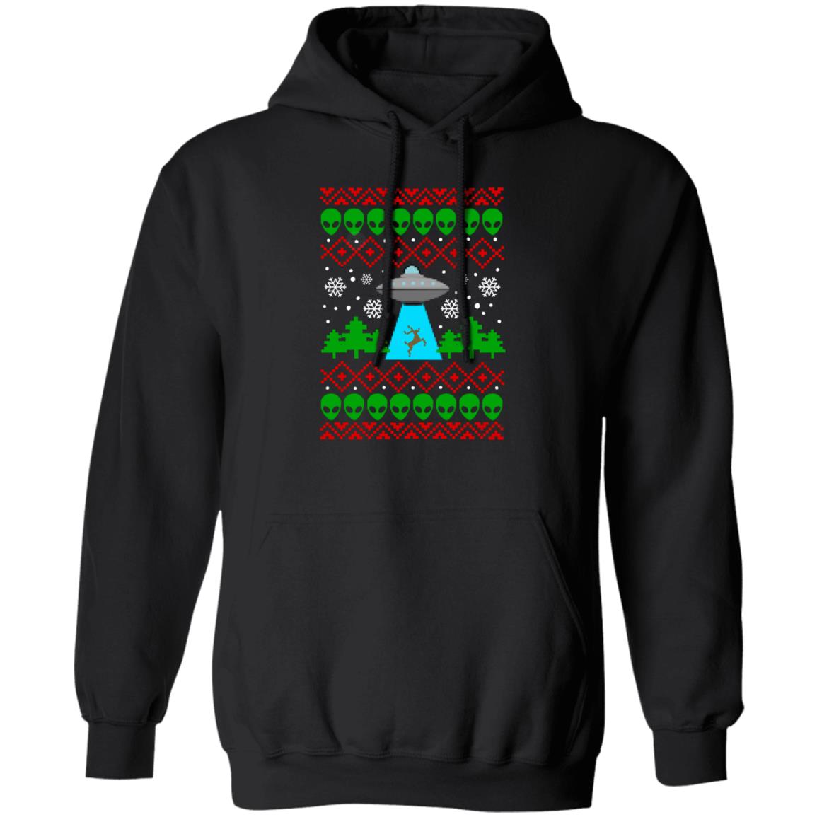 UFO Funny Christmas Pullover Hoodie