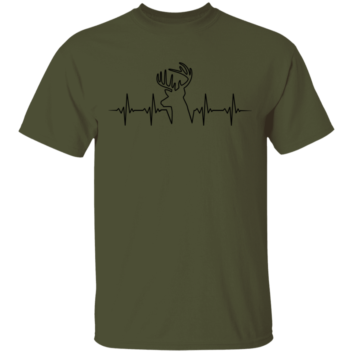 Hunter Hunting Heartbeat Deer T-Shirt