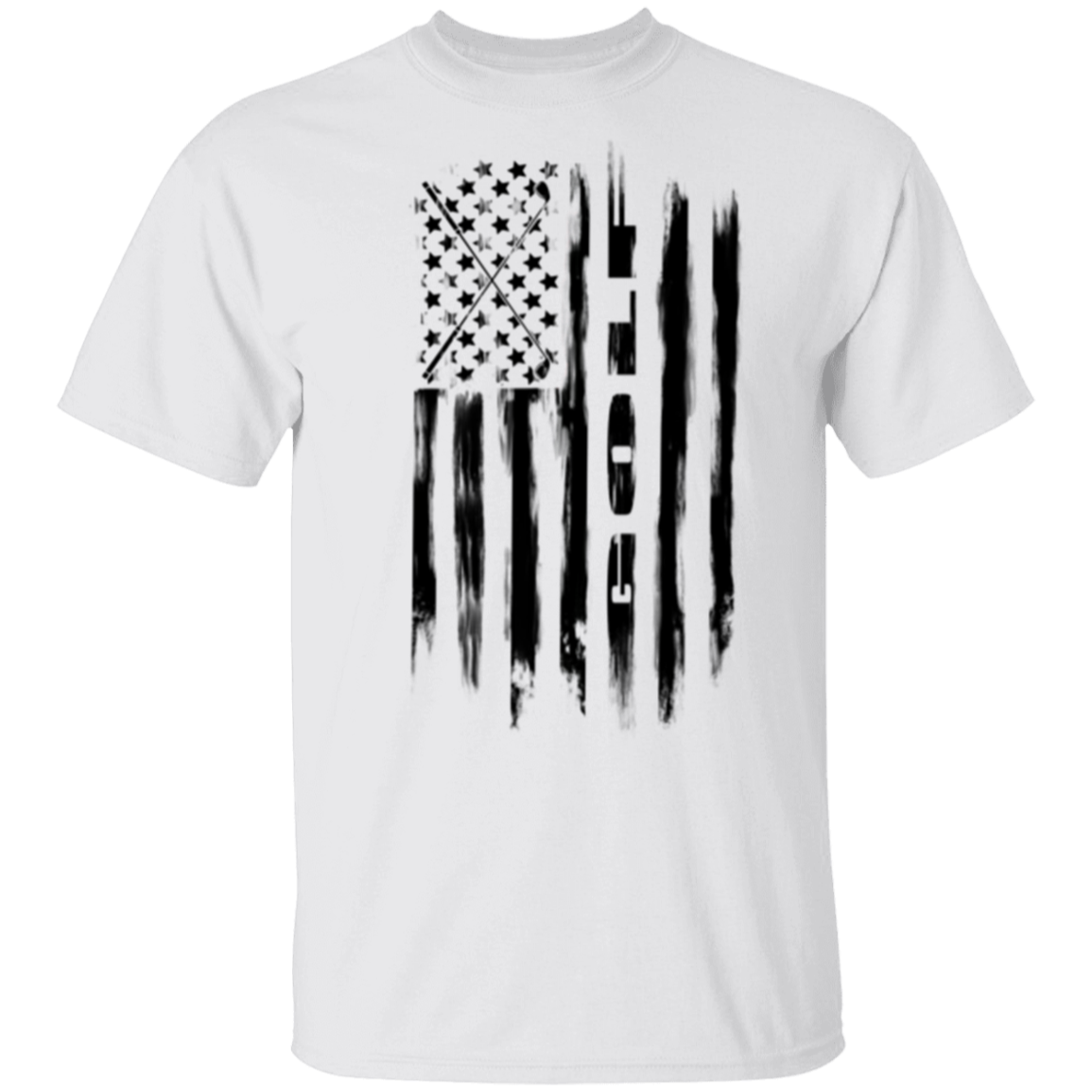 Golf Golfing American Flag T-Shirt