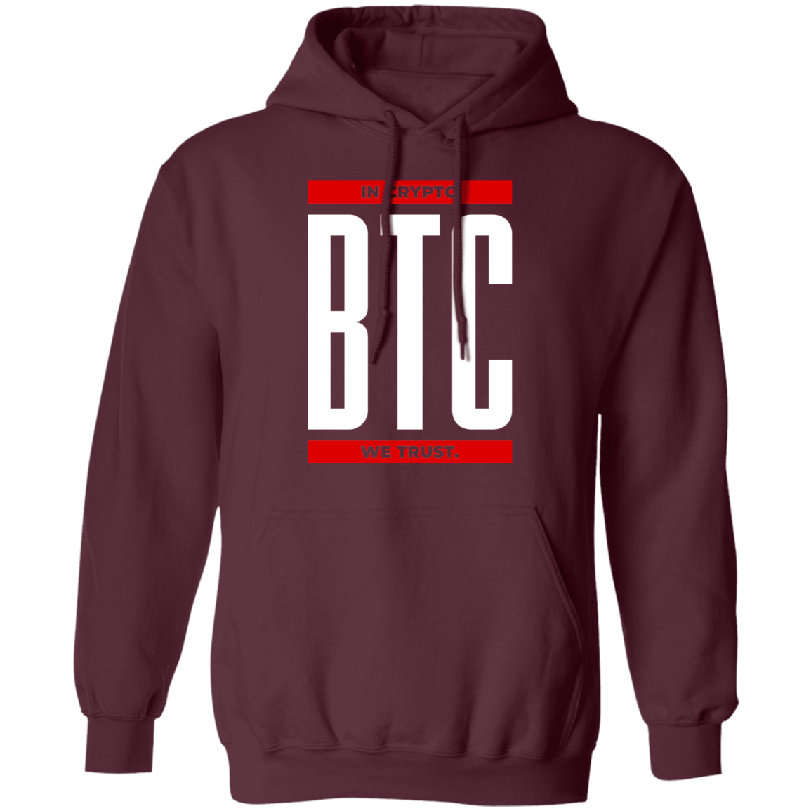 Bitcoin BTC In Crypto We Trust Cryptocurrency Pullover Hoodie