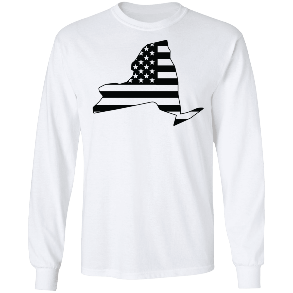 New York American Flag State Long Sleeve T-Shirt