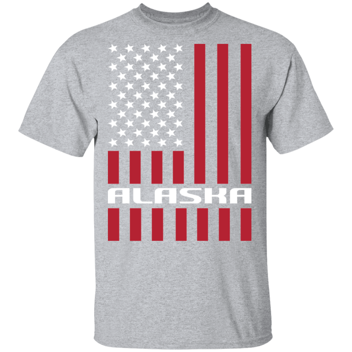 Alaska American Flag USA T-Shirt
