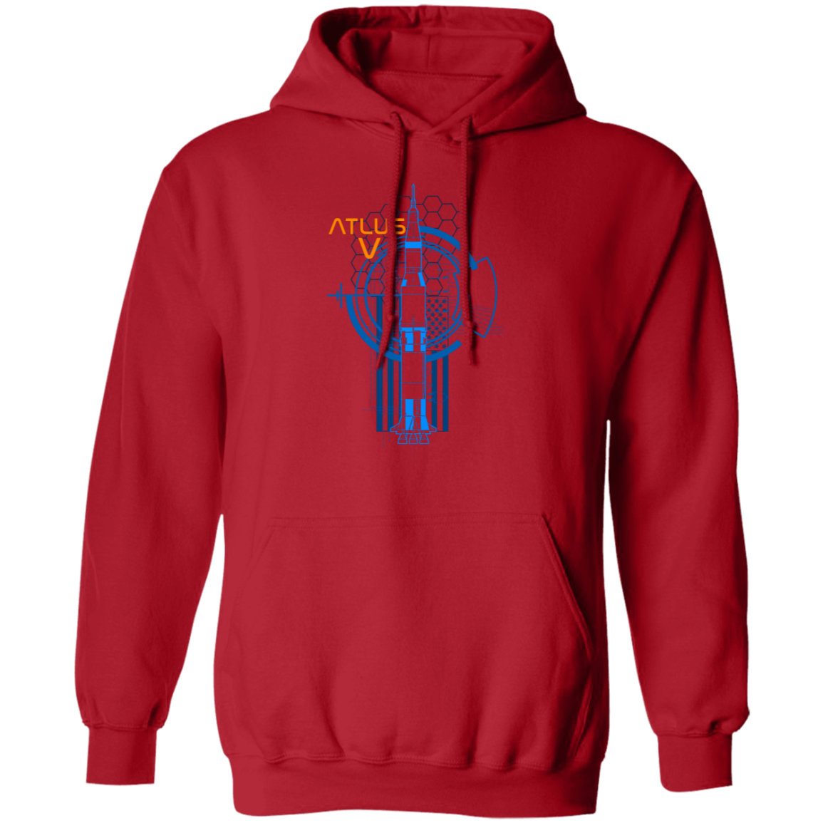 Atlas V Space Rocket Pullover Hoodie