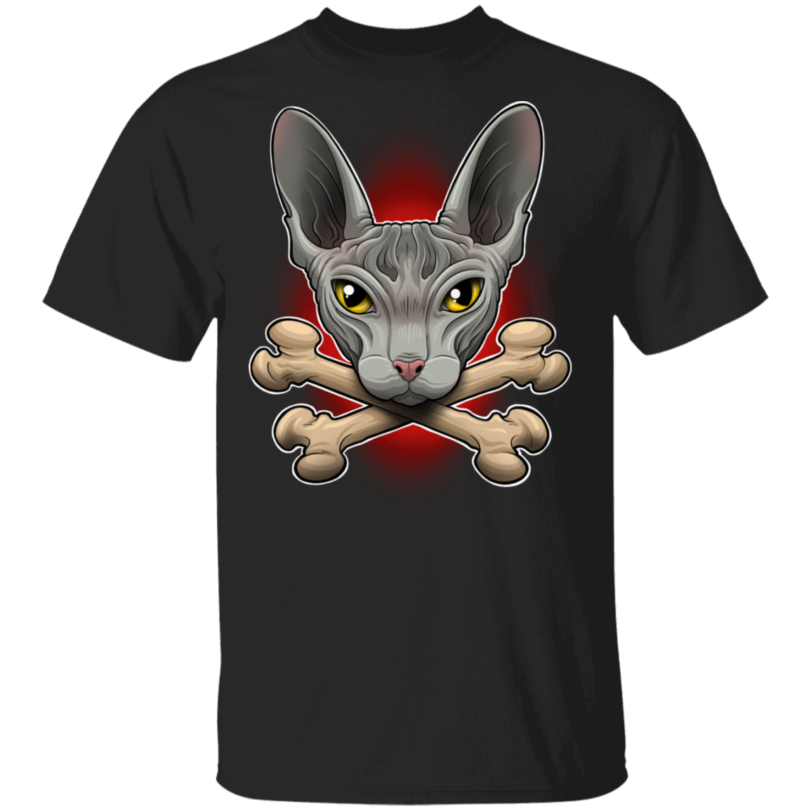 Hairless Cat Crossbones T-Shirt
