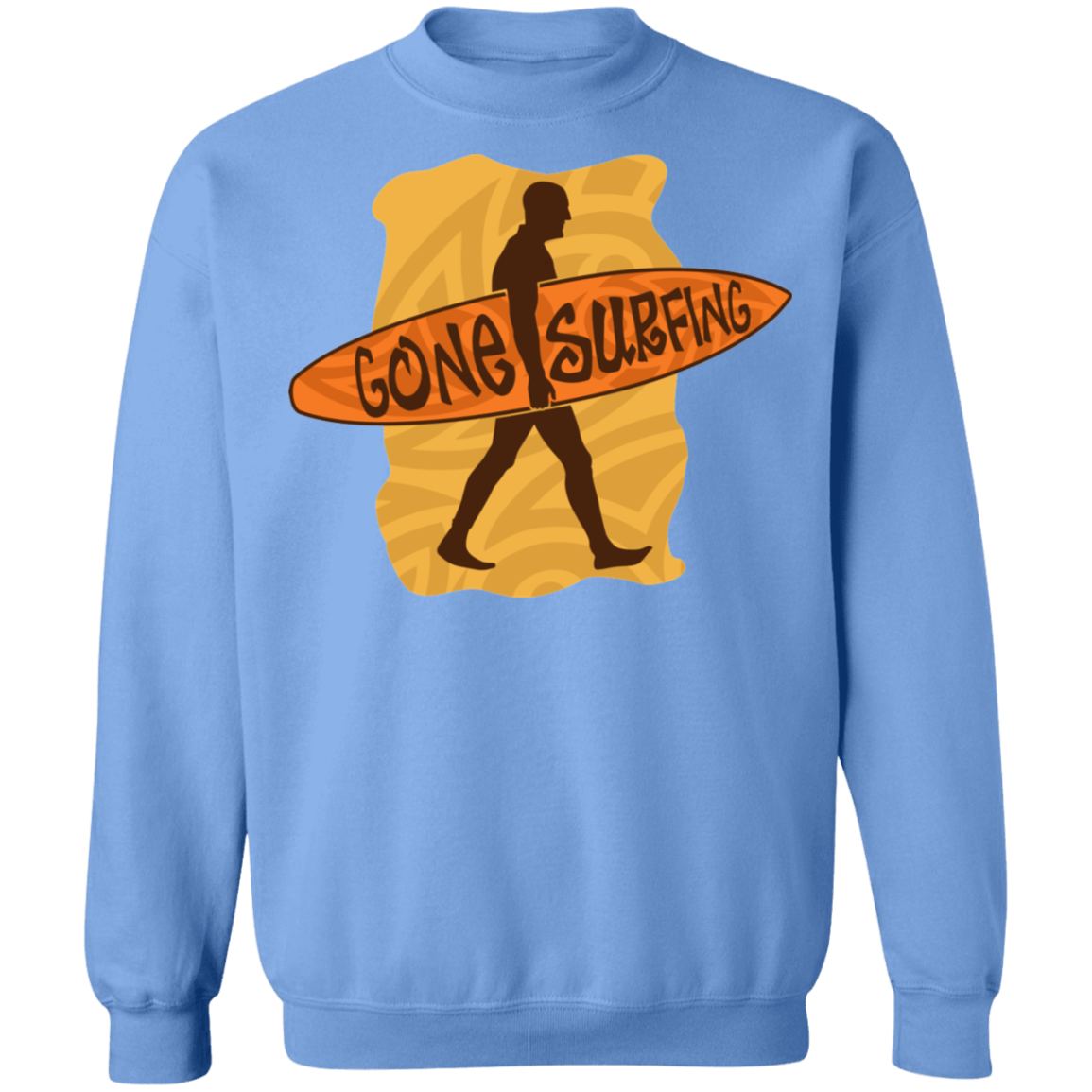 Gone Surfing Ocean Beach Crewneck Sweatshirt