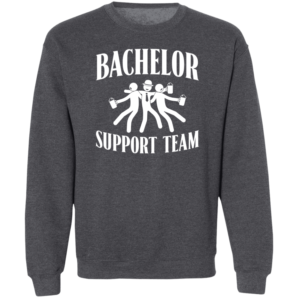 Bachelor Party Funny Support Team Crewneck  Sweatshirt
