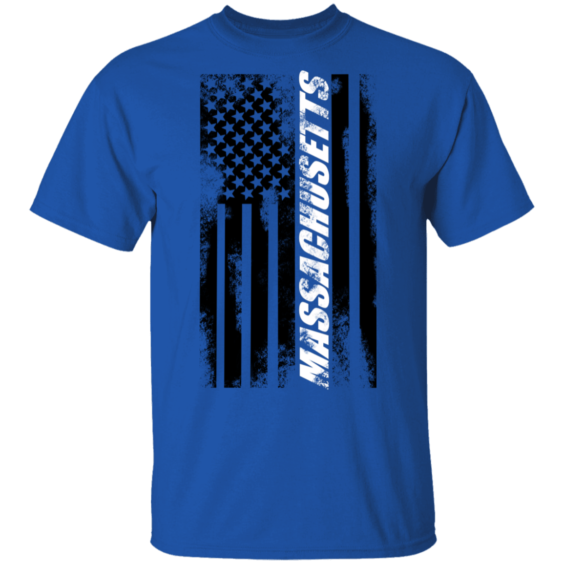 Massachusetts American Flag T-Shirt