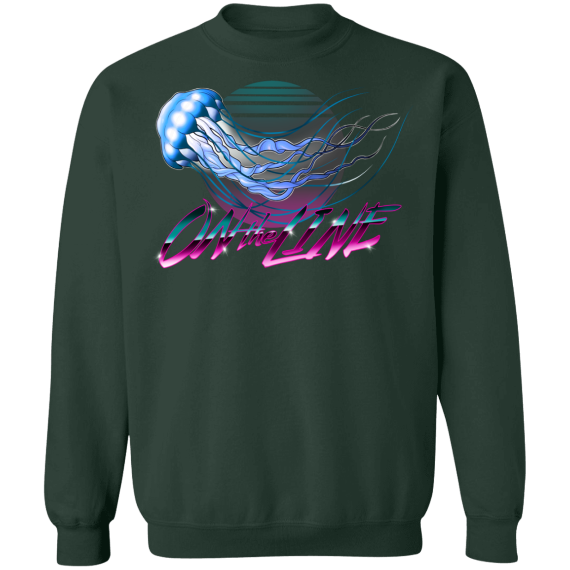Jellyfish Sea Jellies On The Line Saltwater Crewneck Sweatshirt